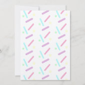 Pannenkoeken en Pyjama's Slaapfeest Strooidecorati Kaart (Achterkant)