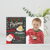 Pannenkoeken en pyjama's Uitnodiging voor kerstfee (Staand voorkant)