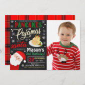 Pannenkoeken en pyjama's Uitnodiging voor kerstfee (Voorkant / Achterkant)