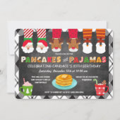 Pannenkoeken en Pyjama's Vakantie Uitnodiging (Voorkant)