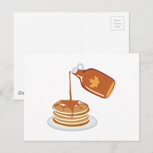 Pannenkoeken en siroop briefkaart (Voorkant / Achterkant)