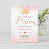 Pannenkoeken en slipjes lingerie kaart uitnodiging (Staand voorkant)