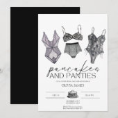 Pannenkoeken en slipjes lingerie vrijgezellenfeest kaart (Voorkant / Achterkant)