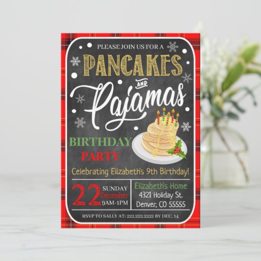 Pannenkoeken en uitnodiging tot het indienen van p (Staand voorkant)