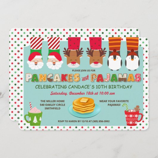 Pannenkoeken en uitnodiging tot het indienen van p (Voorkant / Achterkant)