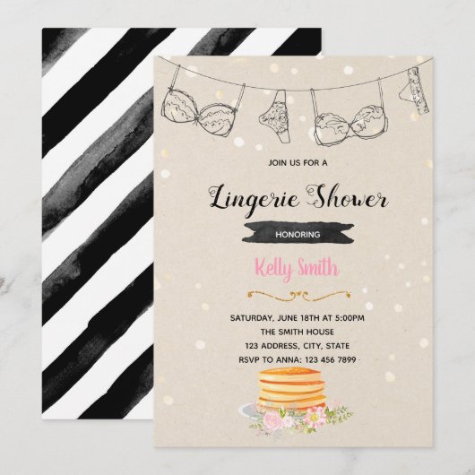 Pannenkoeken en uitnodiging van de partij voor pan (Voorkant / Achterkant)