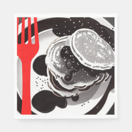 Pannenkoeken en vorkpapier servetten