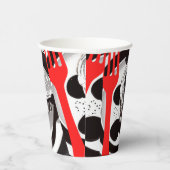 Pannenkoeken en vorkschijven papieren bekers (Rechts)