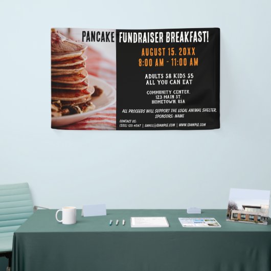 Pannenkoeken Fondsenwerving Banner (Beurs)