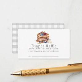 Pannenkoeken & Fopspenen Grijs Luier Tombola Ticke Informatiekaartje