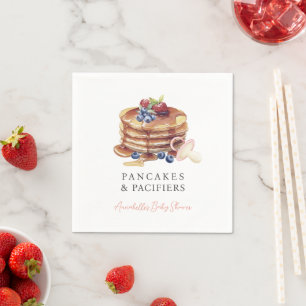 Pannenkoeken & Fopspenen Roze Meisje Baby Shower Servet