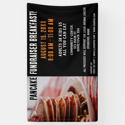 Pannenkoeken Fundraiser Banner (Verticaal)