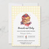 Pannenkoeken Gingham Plaid Brunch Baby shower Kaart (Voorkant)