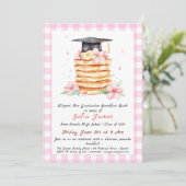 Pannenkoeken Graduation Party Invitation0 Kaart (Staand voorkant)