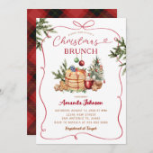 Pannenkoeken Heet Caca Hand Getekende Kerst Brunch Kaart (Voorkant / Achterkant)