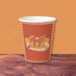 Pannenkoeken - Herfst Buffalo Plaid Patroon Papier Papieren Bekers