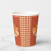 Pannenkoeken - Herfst Buffalo Plaid Patroon Papier Papieren Bekers (Rechts)