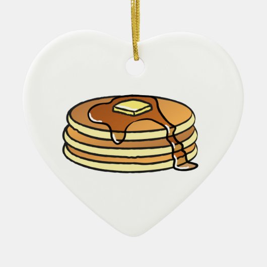 Pannenkoeken - kerstboomversiering keramisch ornament (Voorkant)