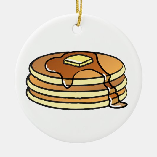Pannenkoeken - kerstversiering keramisch ornament (Voorkant)
