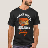Pannenkoeken Lineman Waffle Ontbijt Flapjack Hotca T-shirt (Voorkant)