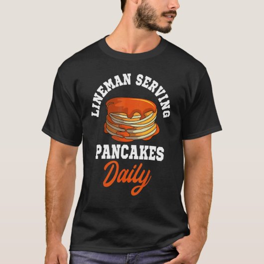 Pannenkoeken Lineman Waffle Ontbijt Flapjack Hotca T-shirt (Voorkant)