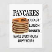 Pannenkoeken maakt elk uur een happy hour pannenko briefkaart (Voorkant)