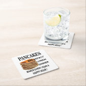 Pannenkoeken maakt elk uur een happy hour pannenko kartonnen onderzetters (Insitu)