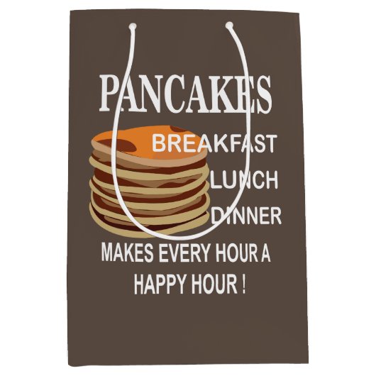 Pannenkoeken maakt elk uur een happy hour pannenko medium cadeauzakje (Voorkant)