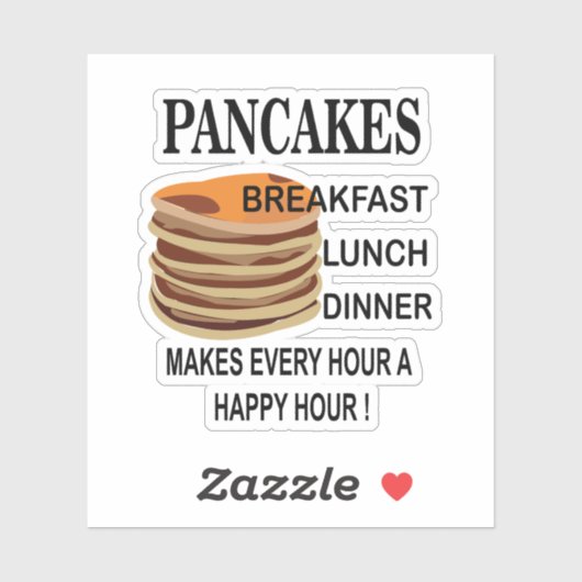 Pannenkoeken maakt elk uur een happy hour pannenko sticker (Vel)