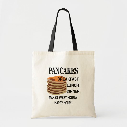 Pannenkoeken maakt elk uur een happy hour pannenko tote bag (Voorkant)