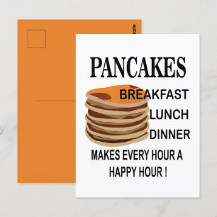 Pannenkoeken maken elk uur een vrolijk uur Pannenk Briefkaart