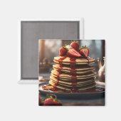 Pannenkoeken met aardbeien magneet (Voorkant / Achterkant)