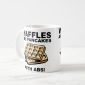 Pannenkoeken met Abs Funny Mug of Travel Mug Koffiemok (Voorkant links)