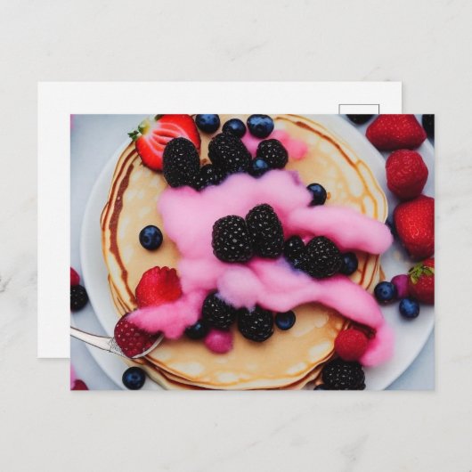 Pannenkoeken met bessen briefkaart (Voorkant / Achterkant)