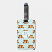 Pannenkoeken met Maple Syrup en Polkadot Pattern Bagagelabel (Achterkant verticaal)