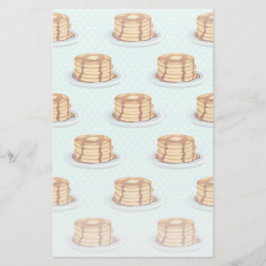 Pannenkoeken met Maple Syrup en Polkadot Pattern Briefpapier