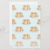 Pannenkoeken met Maple Syrup en Polkadot Pattern Briefpapier (Voorkant / Achterkant)