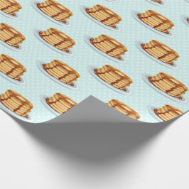 Pannenkoeken met Maple Syrup en Polkadot Pattern Cadeaupapier