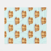 Pannenkoeken met Maple Syrup en Polkadot Pattern Fleece Deken (Voorkant (Horizontaal))