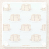 Pannenkoeken met Maple Syrup en Polkadot Pattern Glazen Onderzetter (Achterkant)