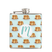 Pannenkoeken met Maple Syrup en Polkadot Pattern Heupfles (Voorkant)