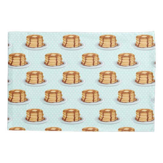 Pannenkoeken met Maple Syrup en Polkadot Pattern Kussensloop (Achterkant)