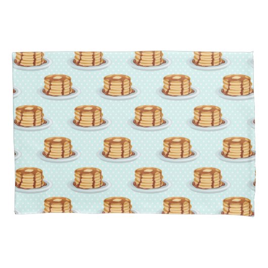 Pannenkoeken met Maple Syrup en Polkadot Pattern Kussensloop (Voorkant)
