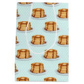 Pannenkoeken met Maple Syrup en Polkadot Pattern Medium Cadeauzakje (Achterkant)