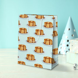 Pannenkoeken met Maple Syrup en Polkadot Pattern Medium Cadeauzakje
