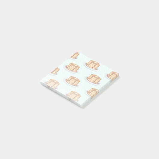 Pannenkoeken met Maple Syrup en Polkadot Pattern Post-it® Notes (Schuin)