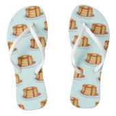 Pannenkoeken met Maple Syrup en Polkadot Pattern Teenslippers (Voetbed)