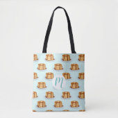 Pannenkoeken met Maple Syrup en Polkadot Pattern Tote Bag (Voorkant)