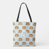 Pannenkoeken met Maple Syrup en Polkadot Pattern Tote Bag (Achterkant)