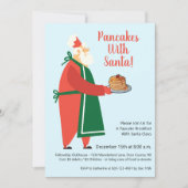 Pannenkoeken met Santa Holiday Brunch Kaart (Voorkant)